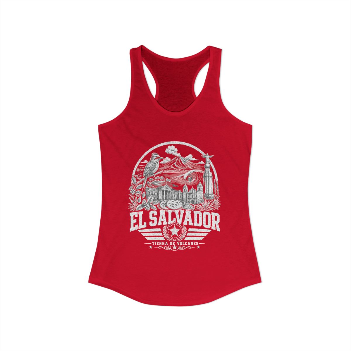 El Salvador vintage landmarks tank top — iconic landmark design | Nameshi Destinations (view 16)