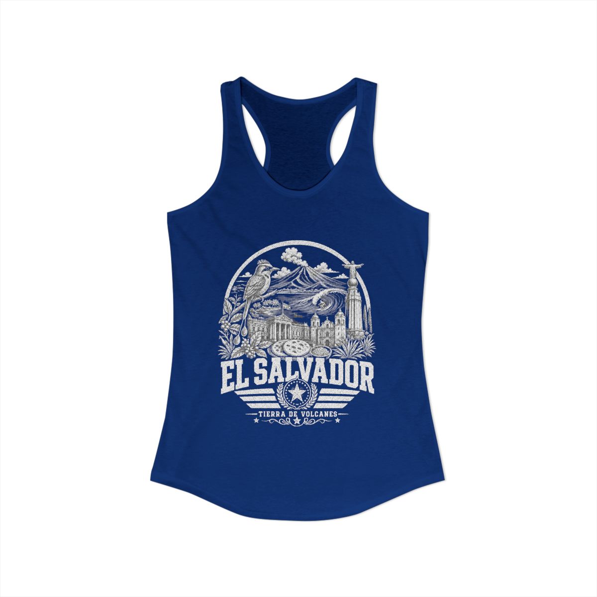 El Salvador vintage landmarks tank top — iconic landmark design | Nameshi Destinations (view 10)