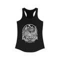 El Salvador vintage landmarks tank top — iconic landmark design | Nameshi Destinations (view 2)