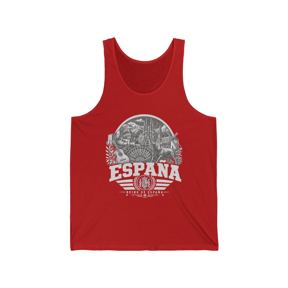 España vintage landmarks men's tee — iconic landmark design | Nameshi Destinations (view 8)