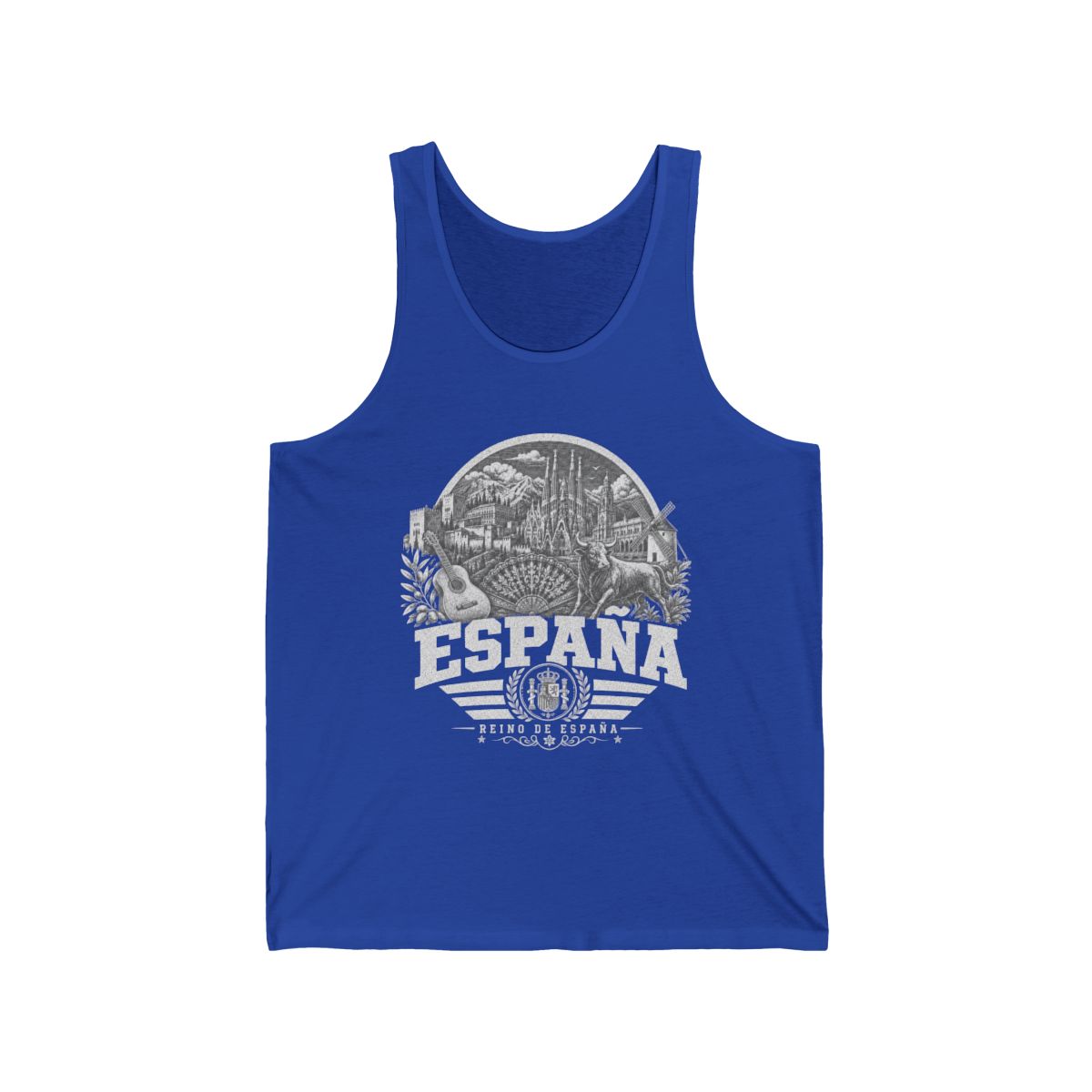 España vintage landmarks men's tee — iconic landmark design | Nameshi Destinations (view 6)