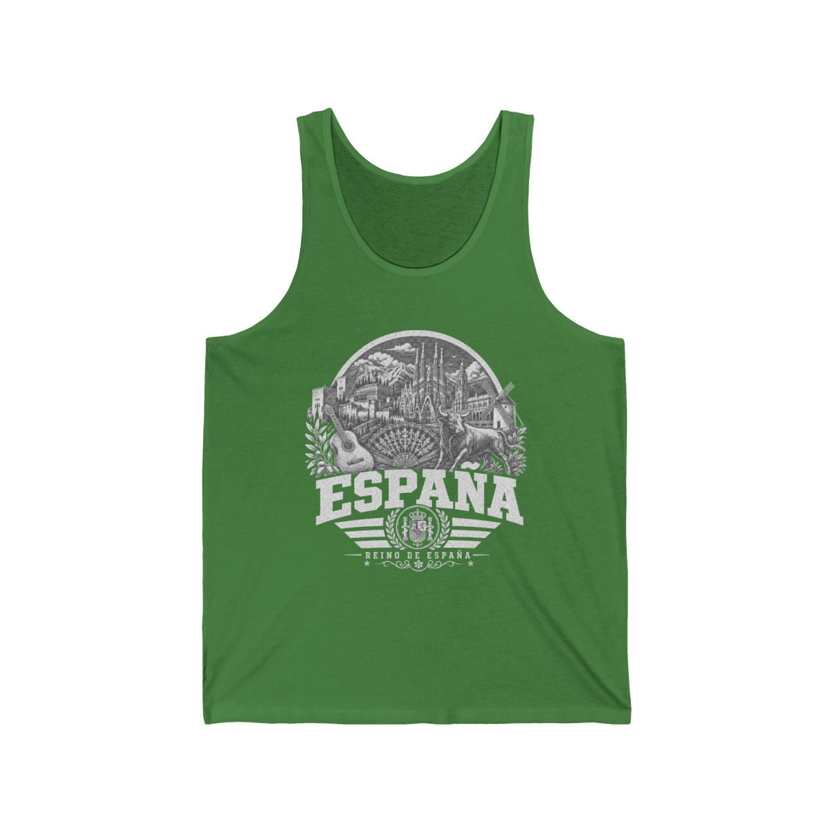 España vintage landmarks men's tee — iconic landmark design | Nameshi Destinations (view 3)