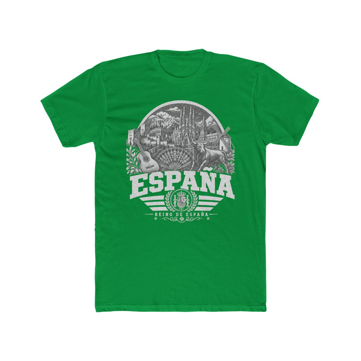 España Men's Tee — Solid Kelly Green