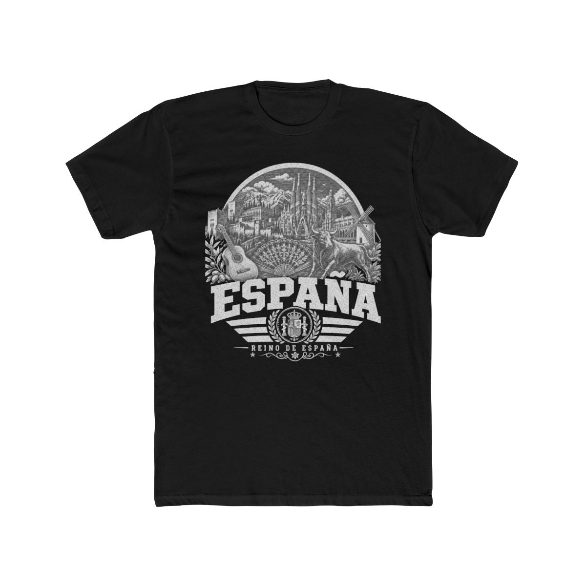 España Men's Tee — Solid Black