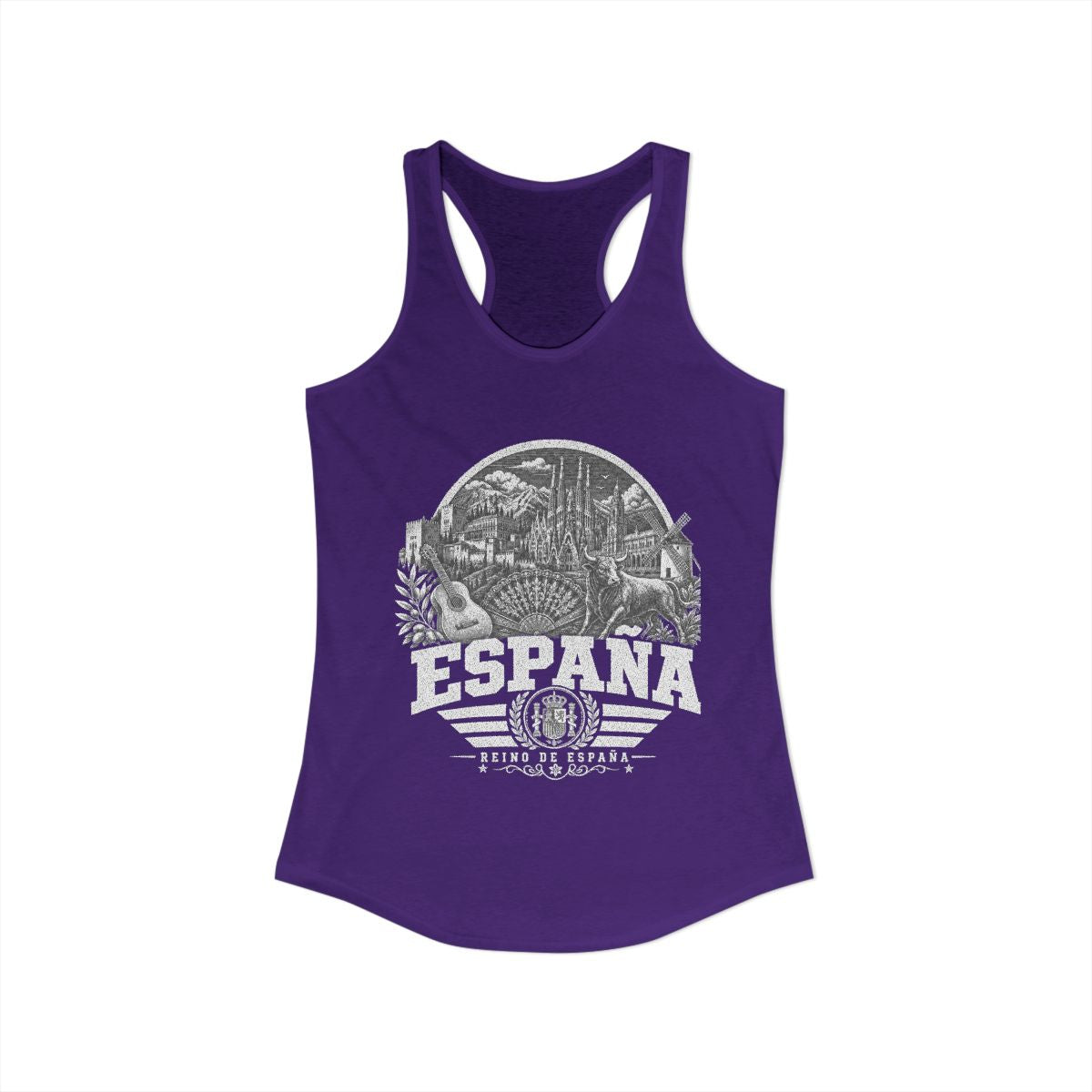 España vintage landmarks tank top — iconic landmark design | Nameshi Destinations (view 13)