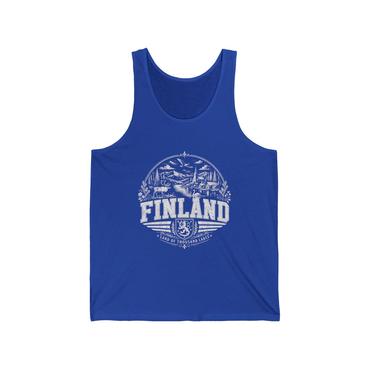 Finland Men's Tank Top — True Royal (front)