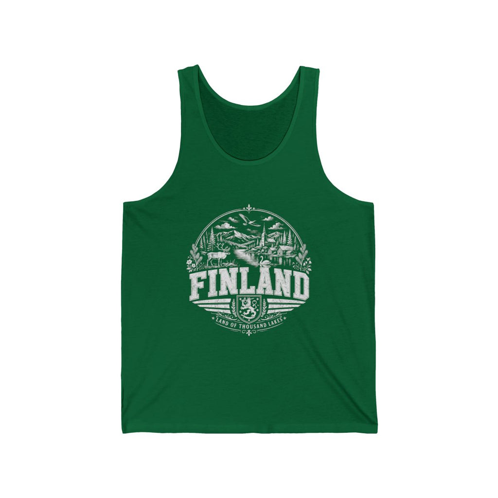 Finland Men's Tank Top — Kelly (front)