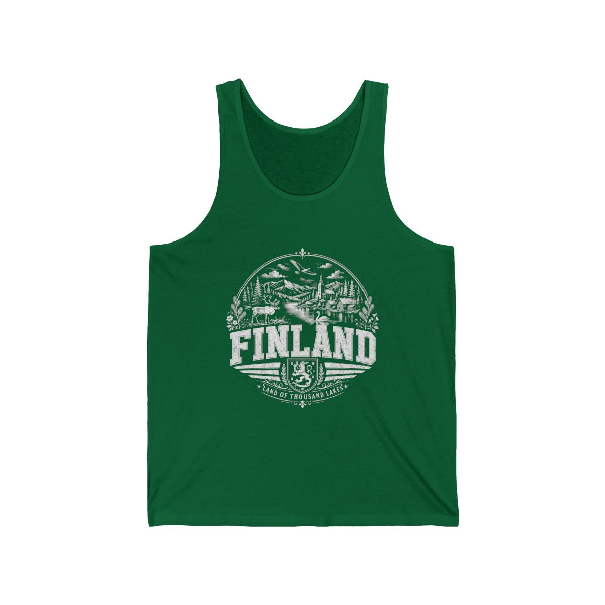 Finland Men's Tank Top — Kelly (front)