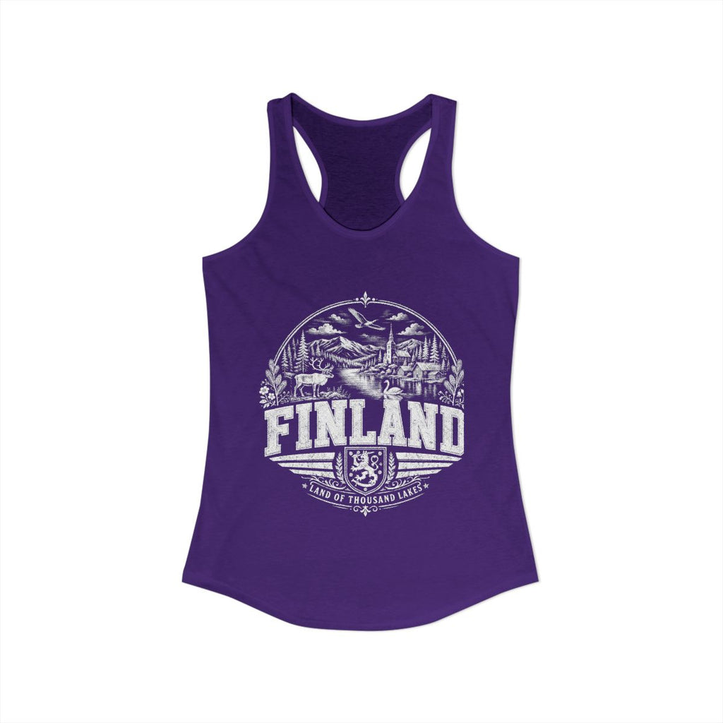 Finland Women's Tank Top — Solid Purple Rush (front)