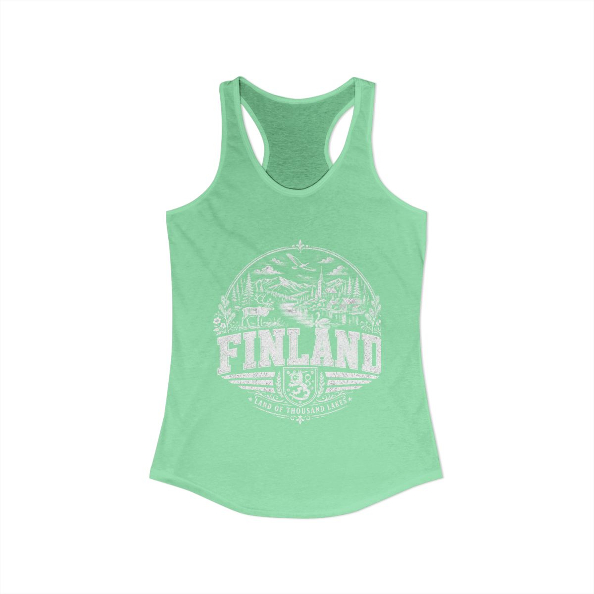 Finland Women's Tank Top — Solid Mint (front)
