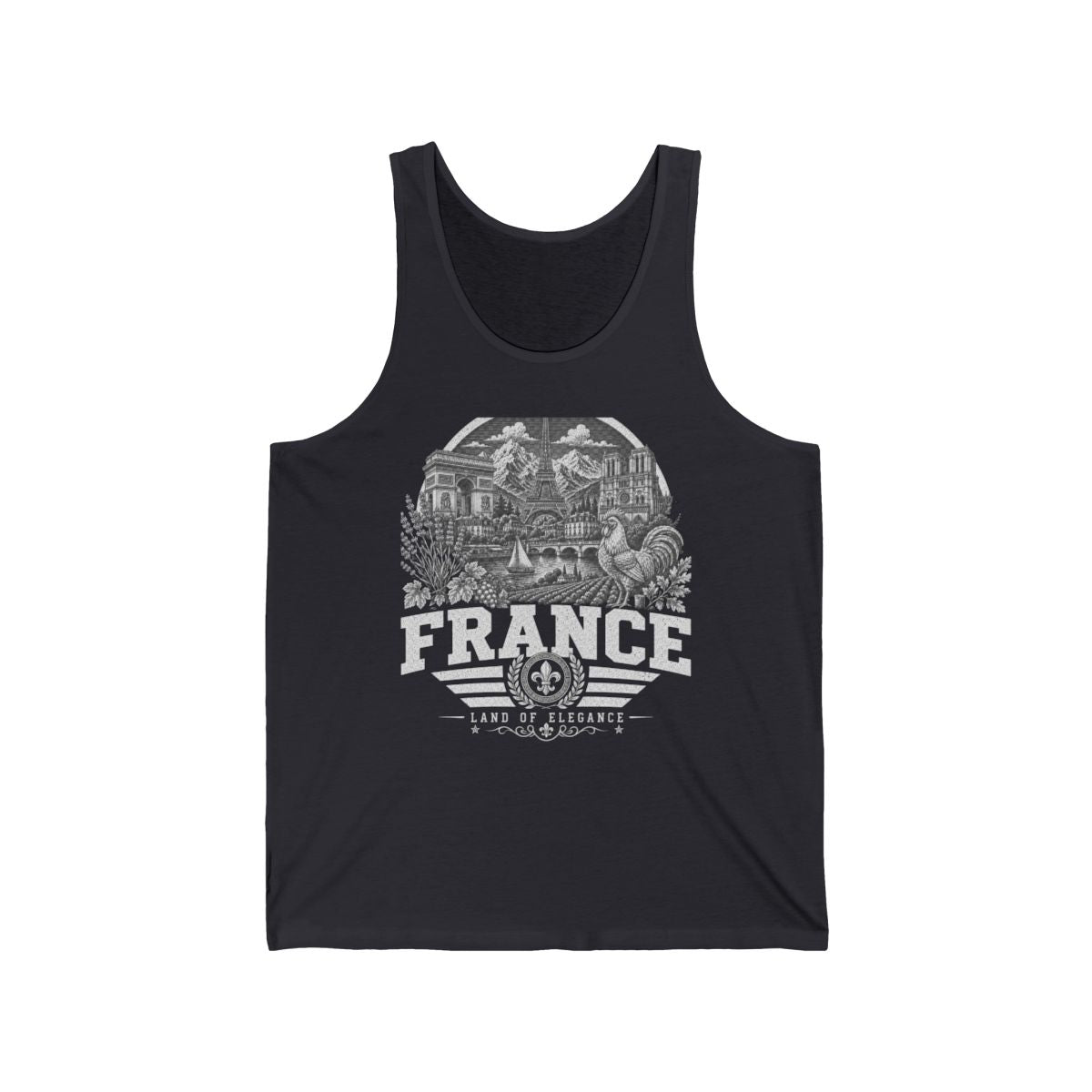France Men's Tank Top — Black
