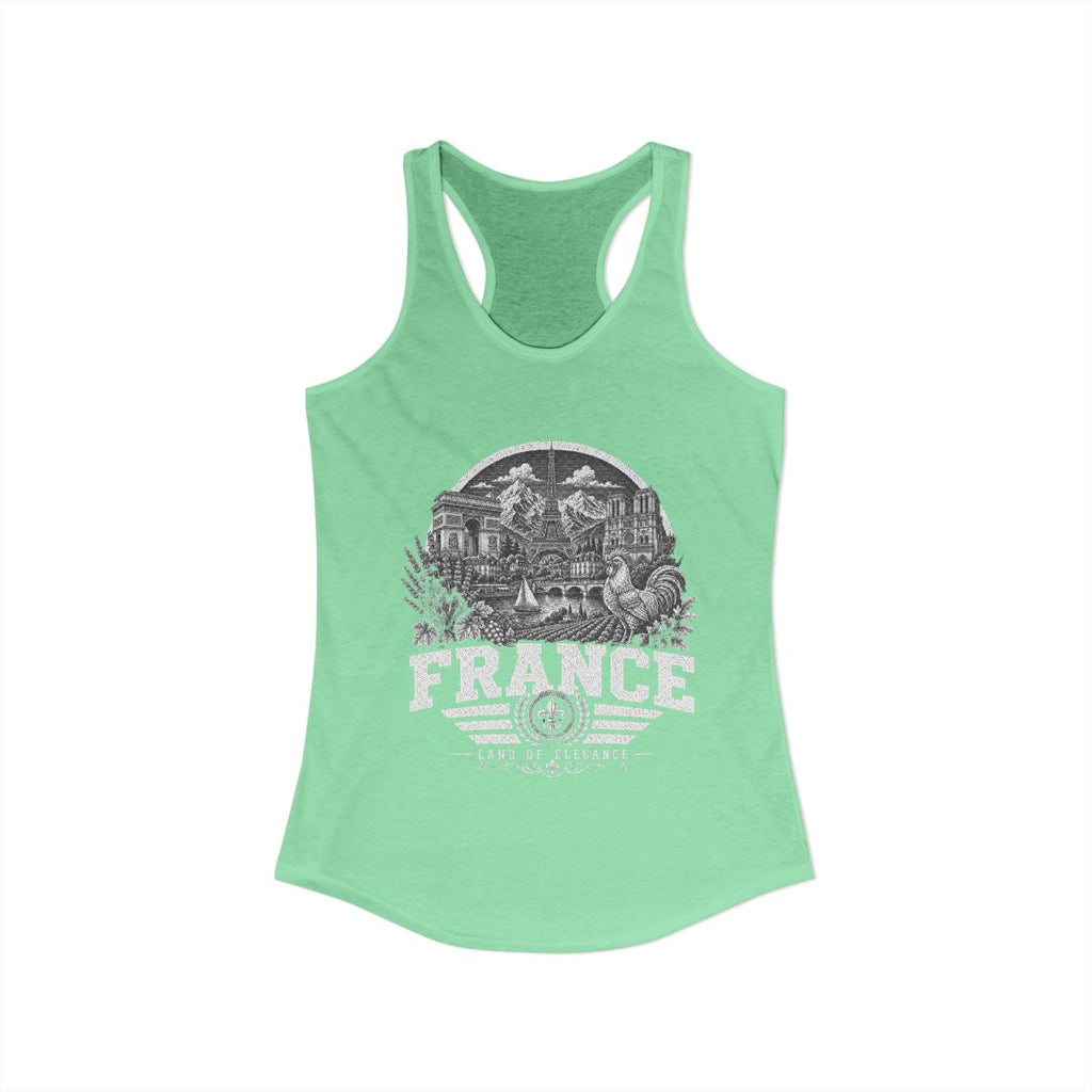 France Women's Tank Top — Solid Mint (front)