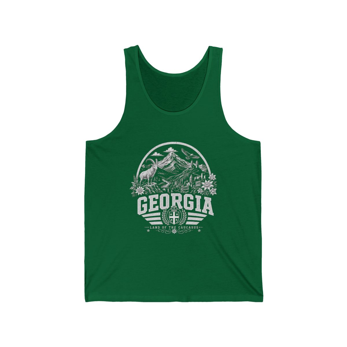 Georgia Men's Tank Top — Kelly (front)