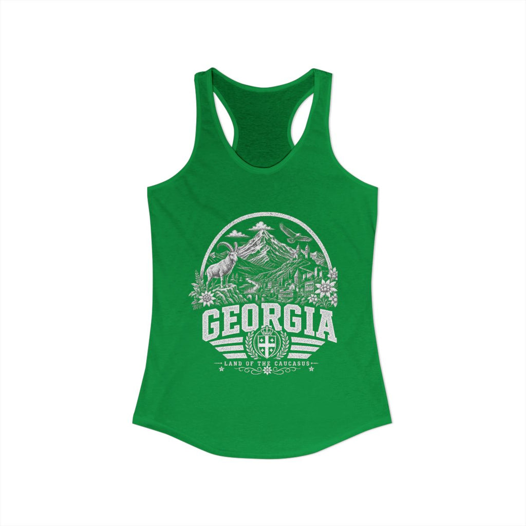 Georgia Women's Tank Top — Solid Kelly Green (front)