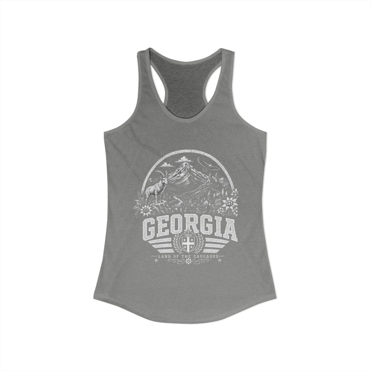 Georgia Women's Tank Top — Heather Grey (front)