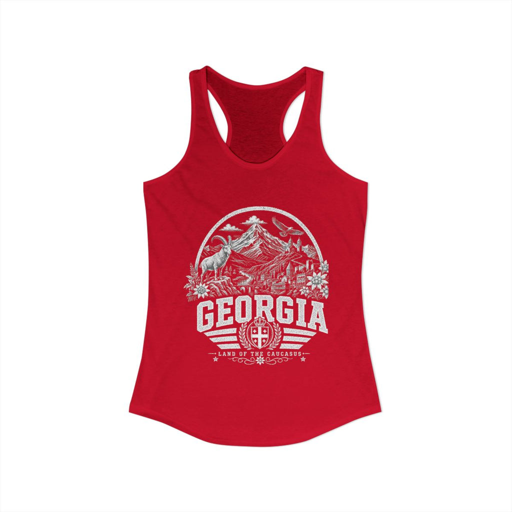 Georgia Women's Tank Top — Solid Red (front)