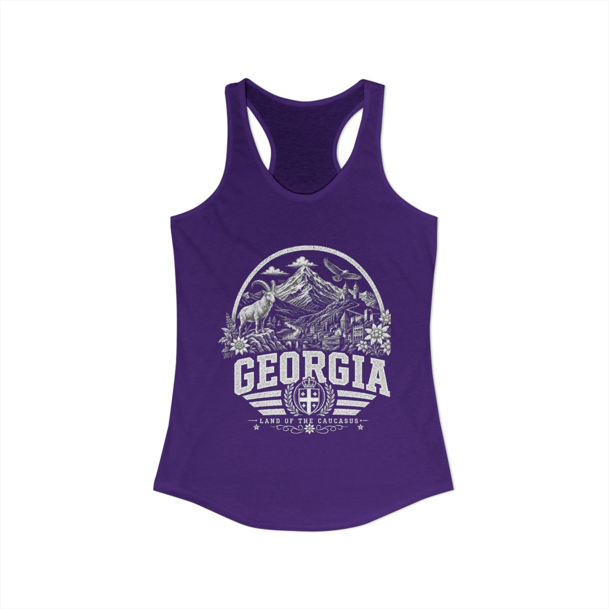 Georgia Women's Tank Top — Solid Purple Rush (front)