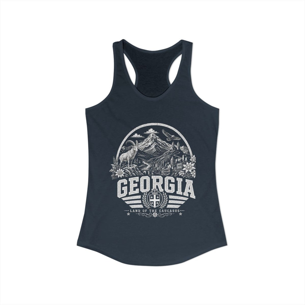 Georgia Women's Tank Top — Solid Indigo (front)