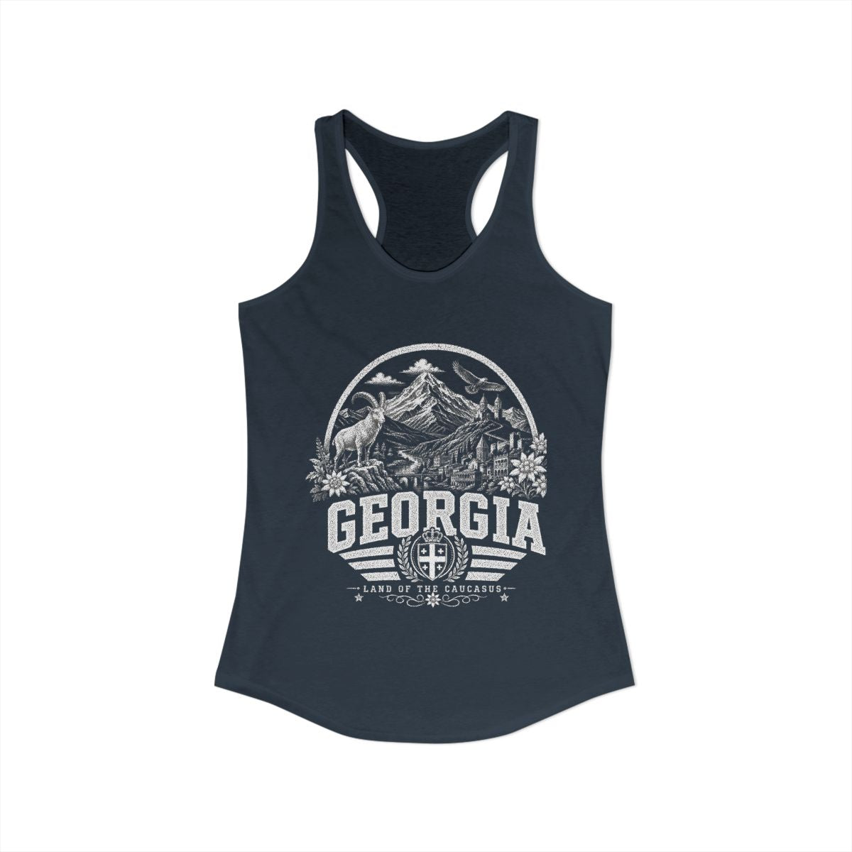 Georgia Women's Tank Top — Solid Indigo (front)