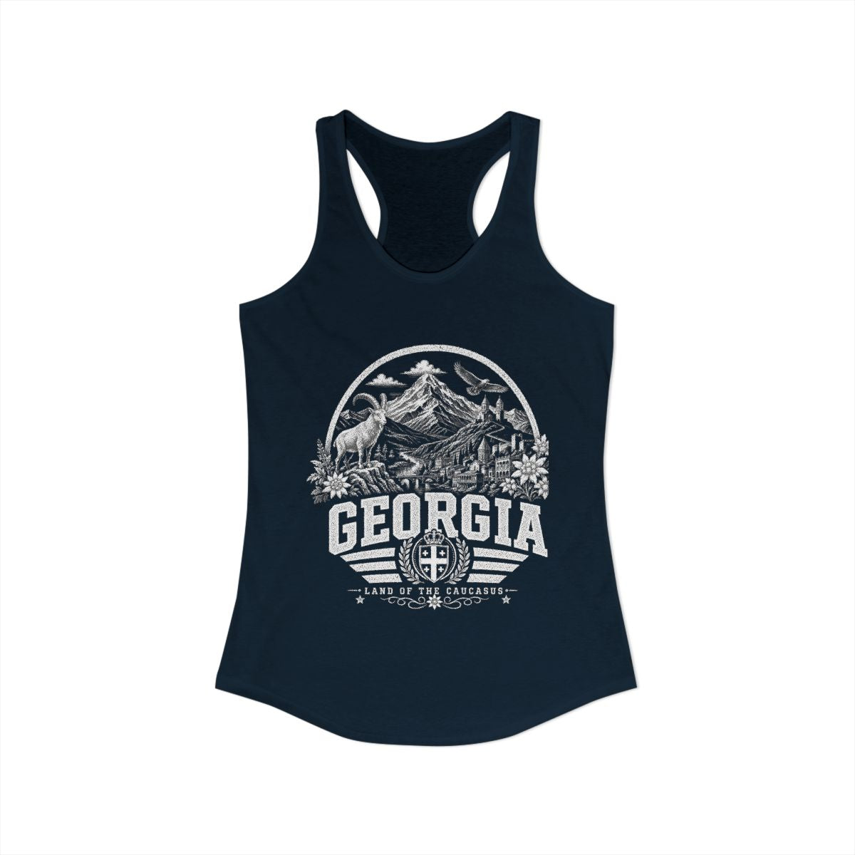 Georgia Women's Tank Top — Solid Midnight Navy (front)