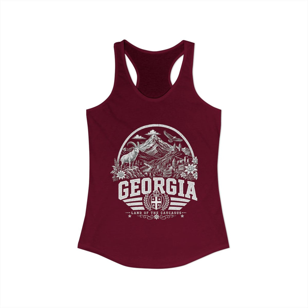 Georgia Women's Tank Top — Solid Cardinal Red (front)