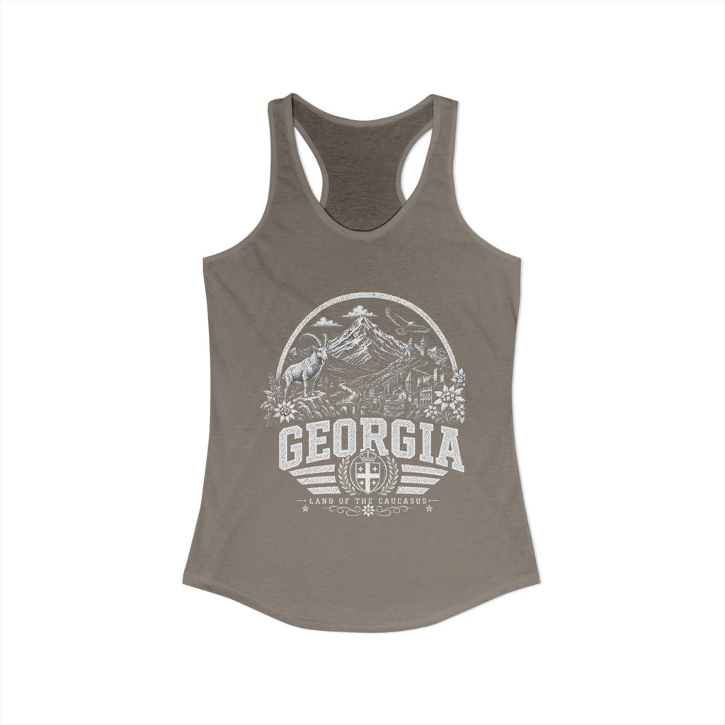 Georgia Women's Tank Top — Solid Warm Gray (front)