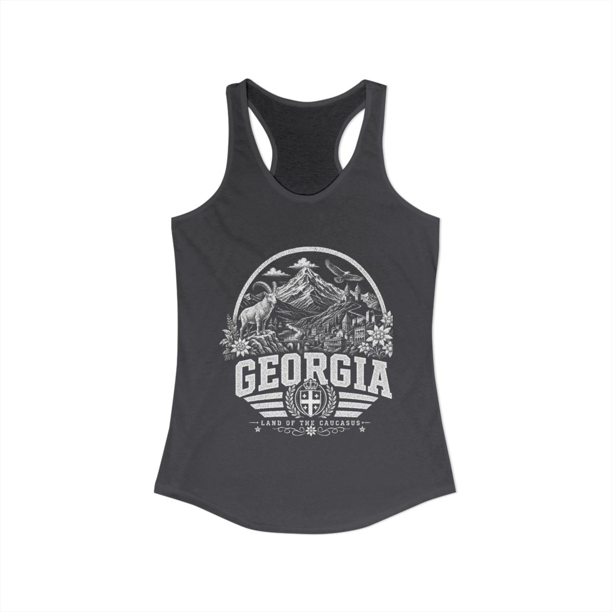 Georgia Women's Tank Top — Solid Dark Gray (front)