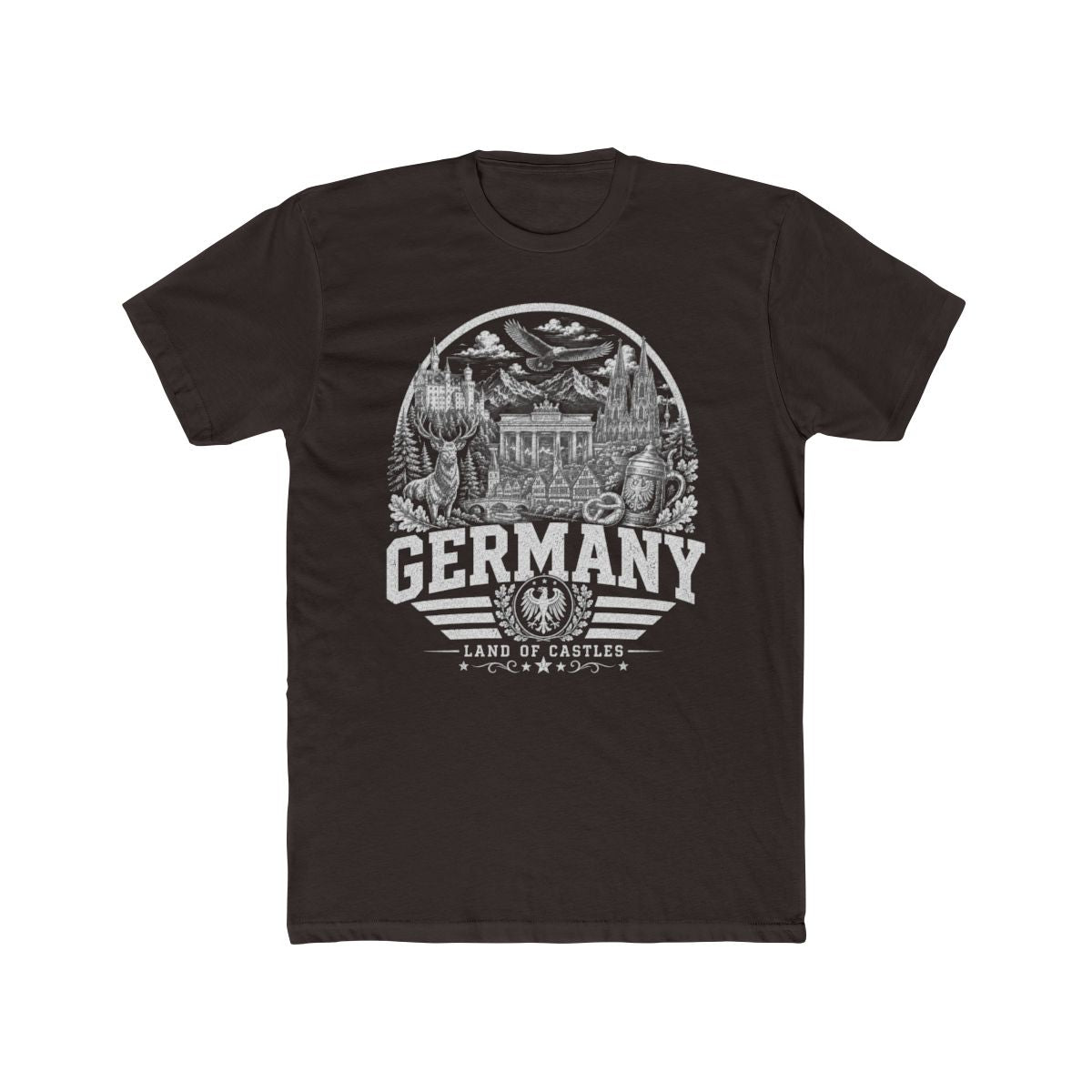 Germany vintage landmarks men's tee — iconic landmark design | Nameshi Destinations (view 2)