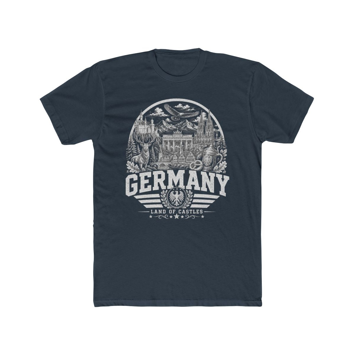 Germany vintage landmarks men's tee — iconic landmark design | Nameshi Destinations (view 9)