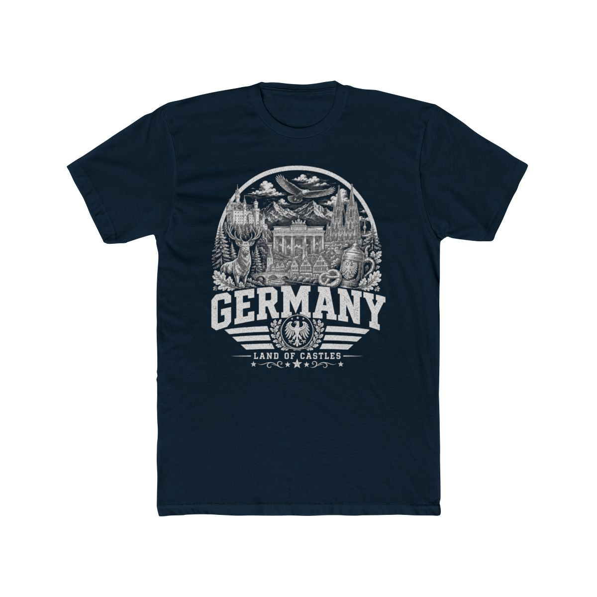 Germany vintage landmarks men's tee — iconic landmark design | Nameshi Destinations (view 13)