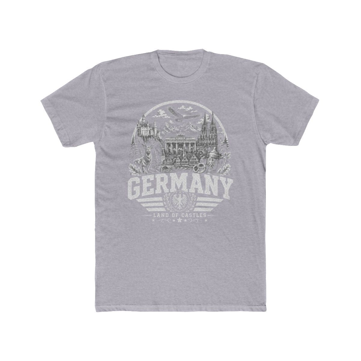 Germany vintage landmarks men's tee — iconic landmark design | Nameshi Destinations (view 4)