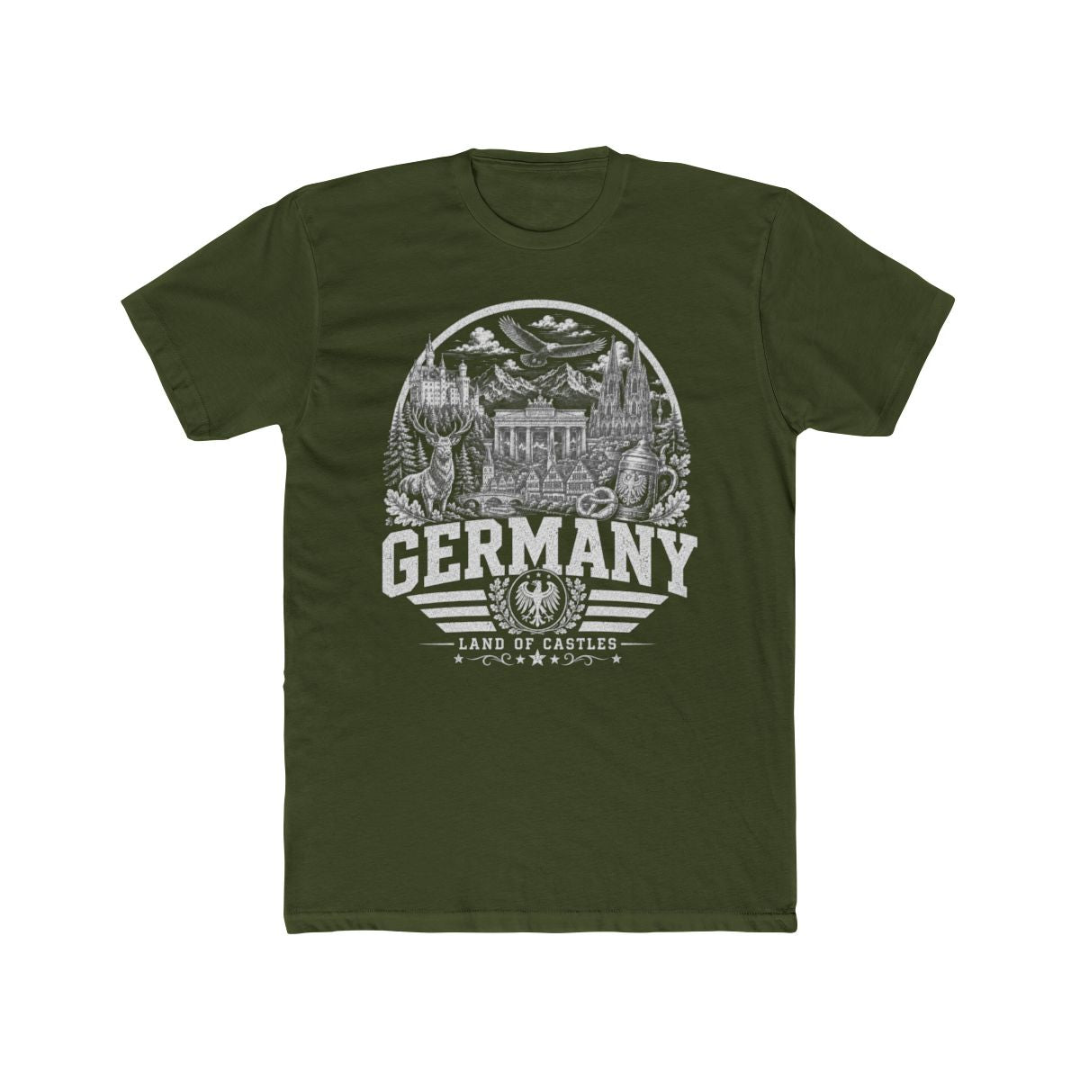 Germany vintage landmarks men's tee — iconic landmark design | Nameshi Destinations (view 5)