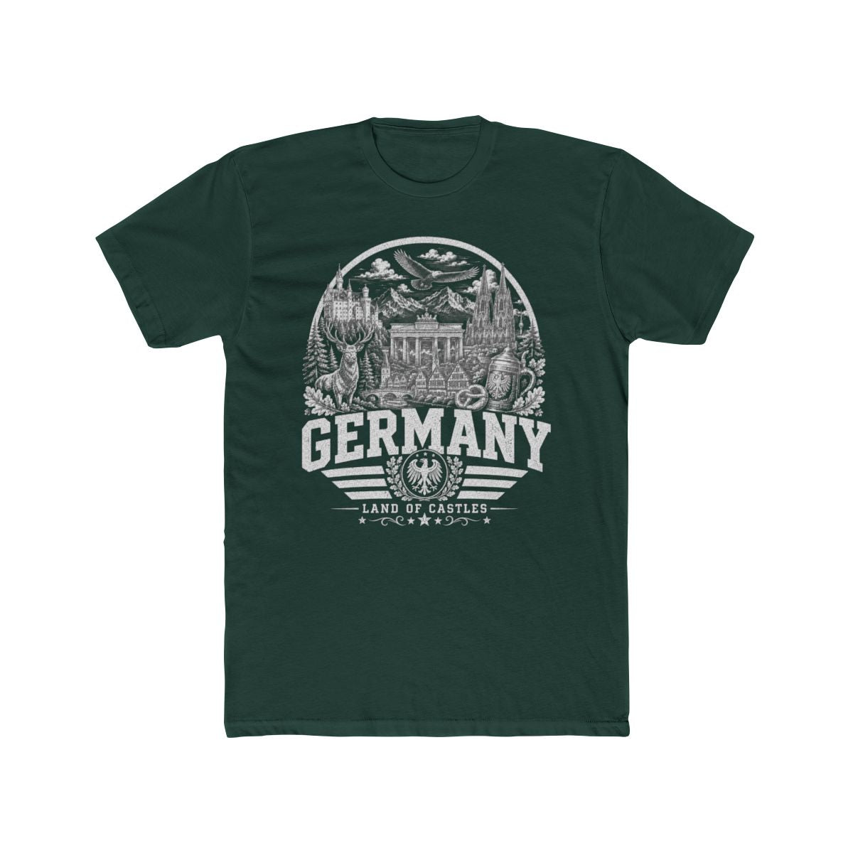 Germany vintage landmarks men's tee — iconic landmark design | Nameshi Destinations (view 8)