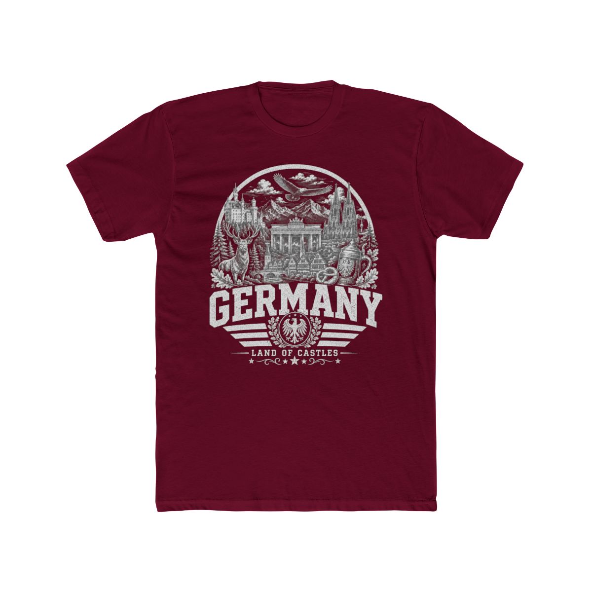 Germany vintage landmarks men's tee — iconic landmark design | Nameshi Destinations (view 15)