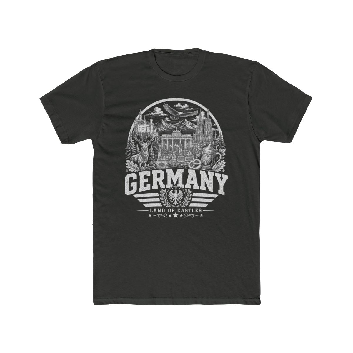 Germany vintage landmarks men's tee — iconic landmark design | Nameshi Destinations (view 6)