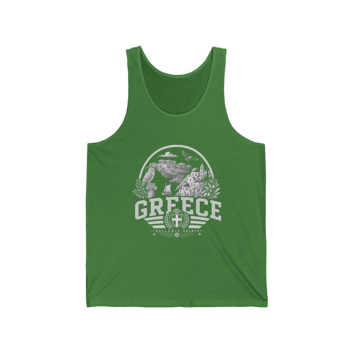 Greece Men's Tank Top — Leaf (front)