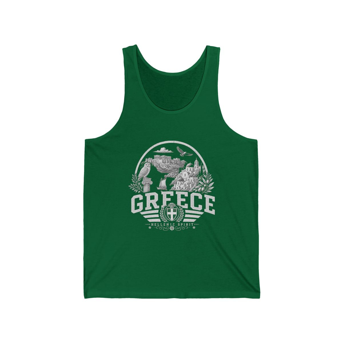 Greece Men's Tank Top — Kelly (front)