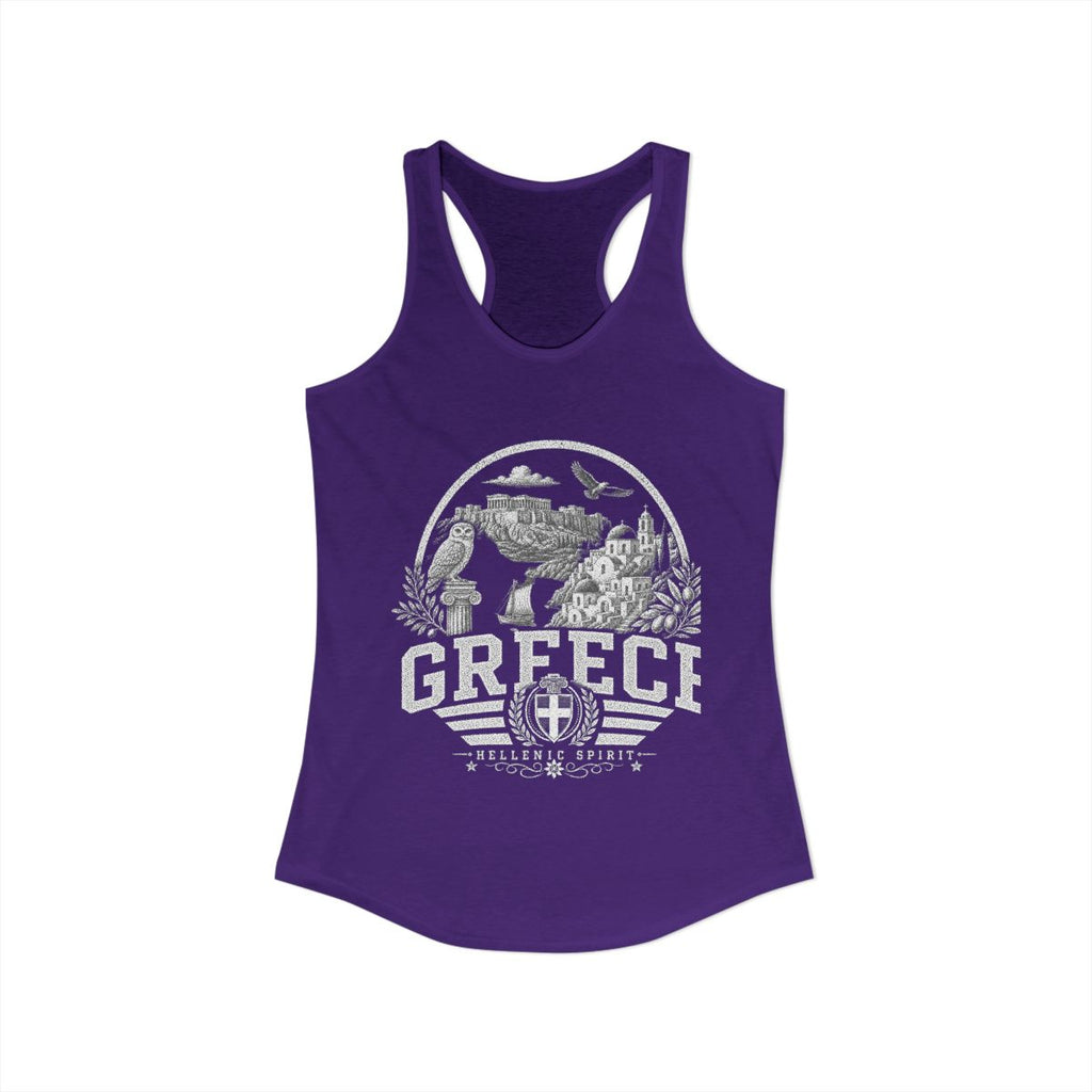 Greece Women's Tank Top — Solid Purple Rush (front)