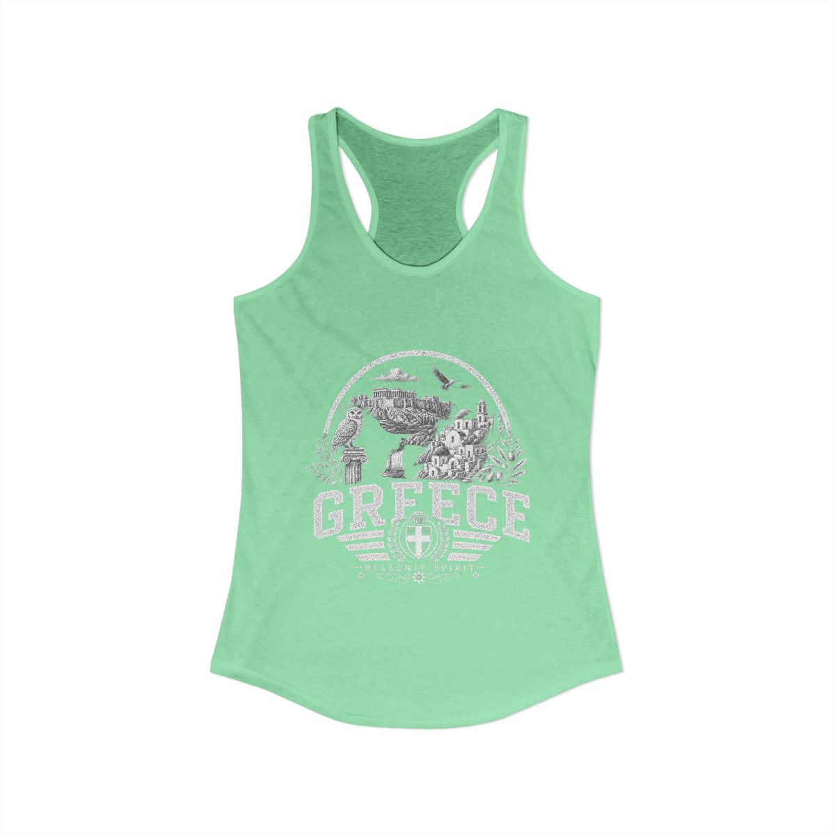 Greece Women's Tank Top — Solid Mint (front)