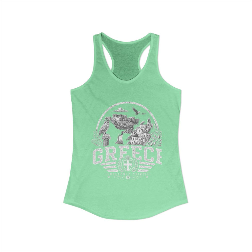 Greece Women's Tank Top — Solid Mint (front)