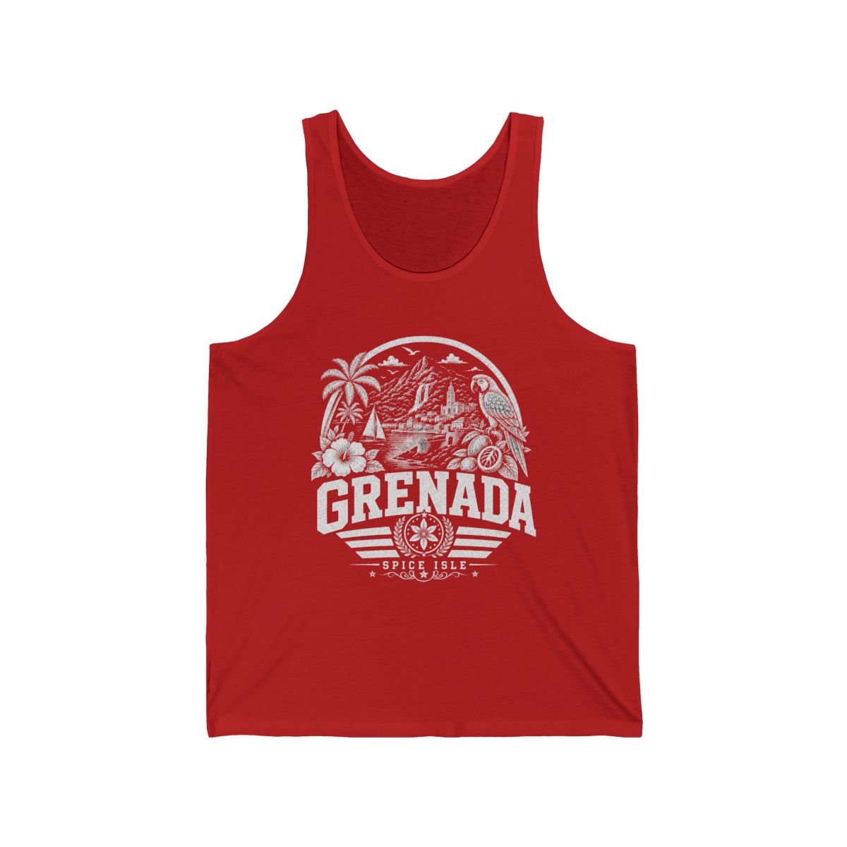 Grenada vintage landmarks men's tee — iconic landmark design | Nameshi Destinations (view 8)