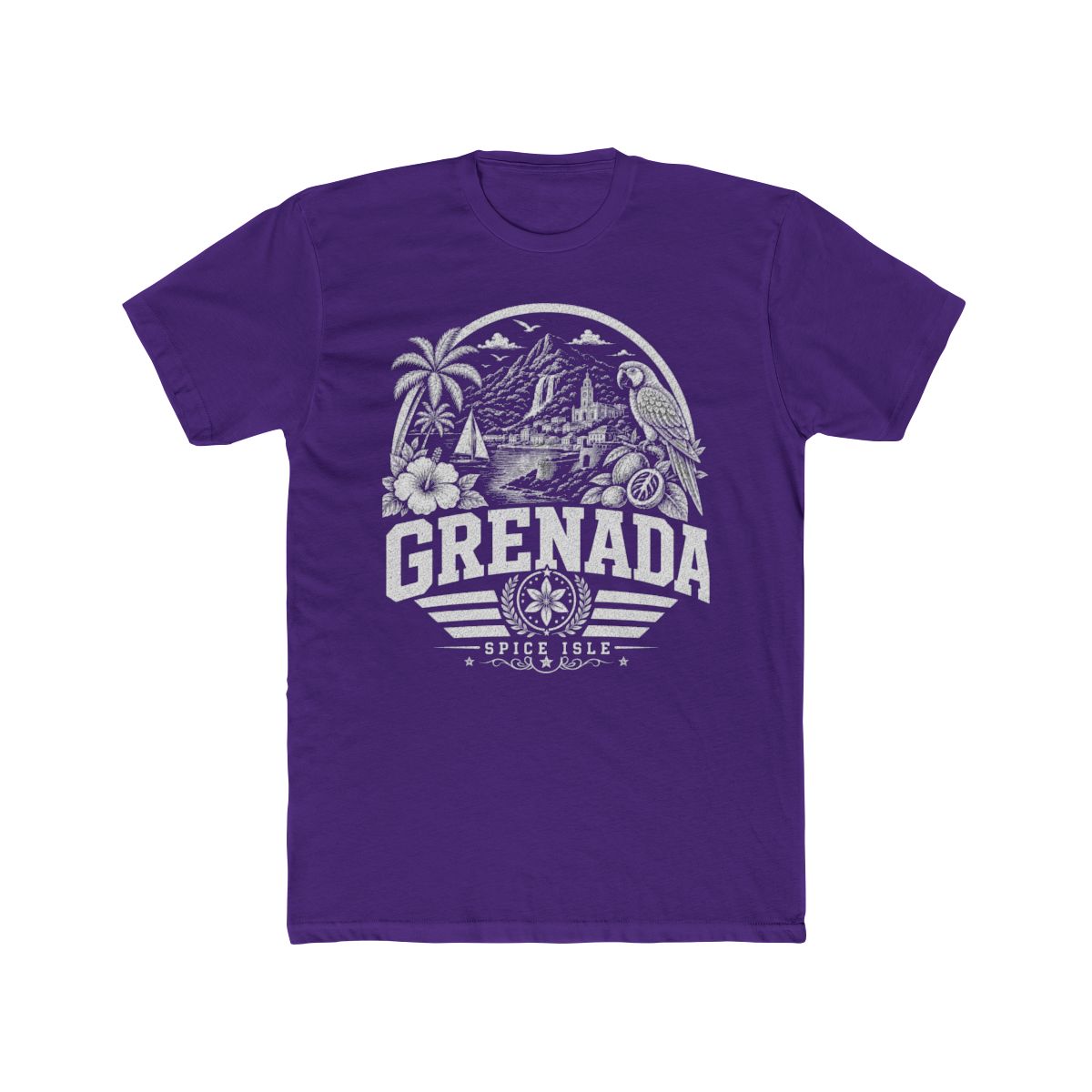 Grenada vintage landmarks men's tee — iconic landmark design | Nameshi Destinations (view 10)
