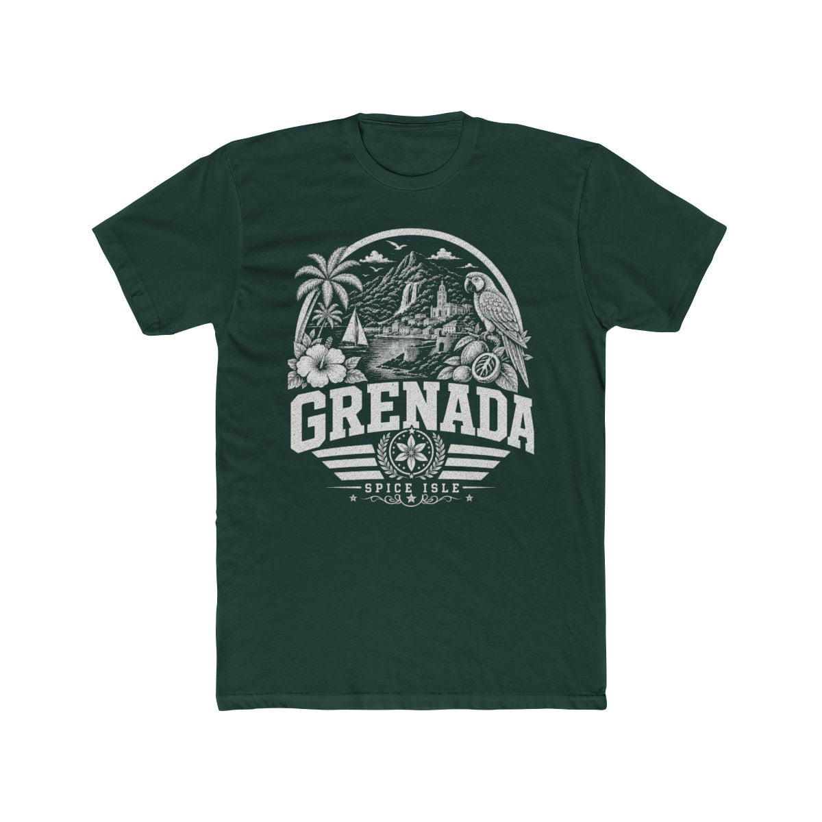 Grenada vintage landmarks men's tee — iconic landmark design | Nameshi Destinations (view 14)