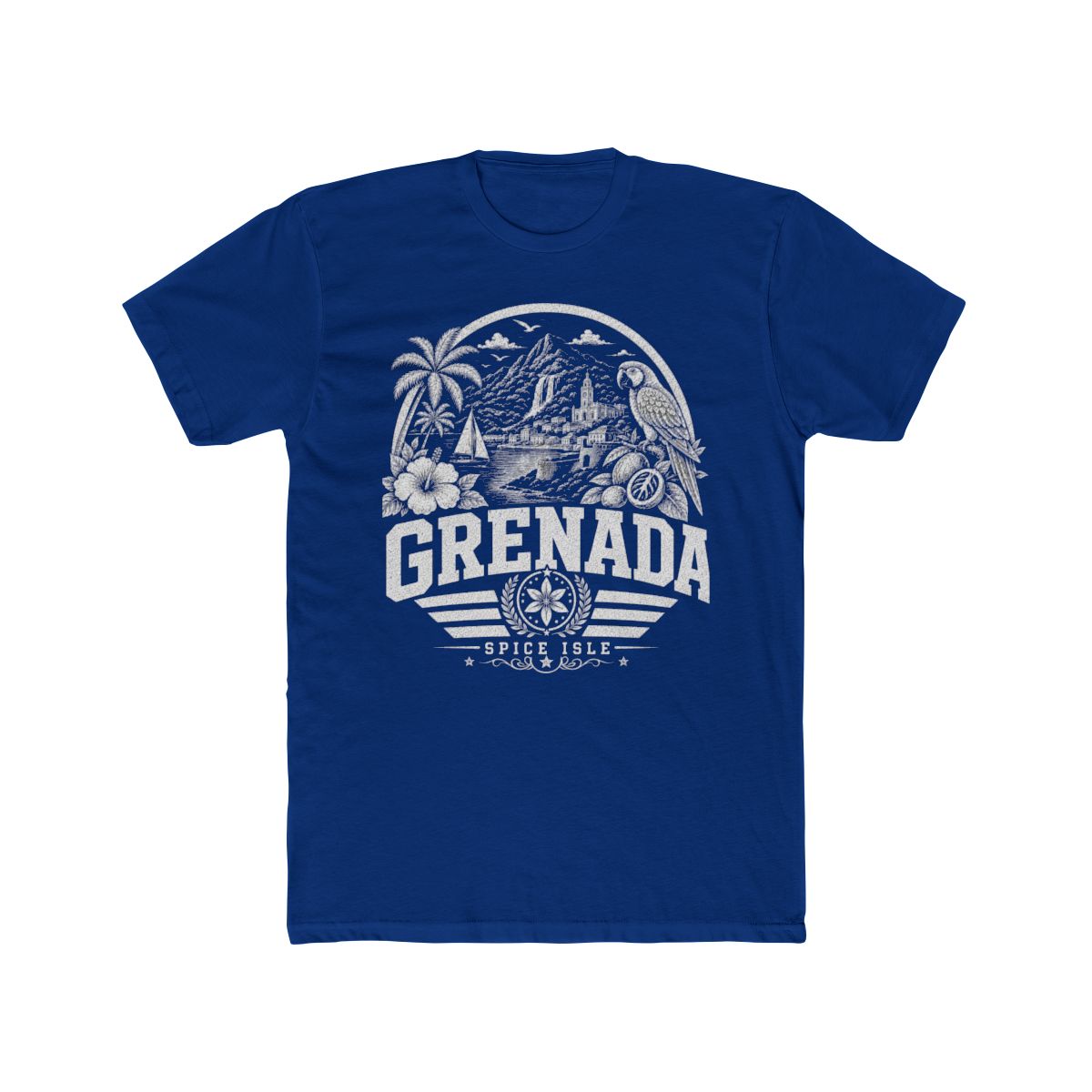 Grenada vintage landmarks men's tee — iconic landmark design | Nameshi Destinations (view 8)