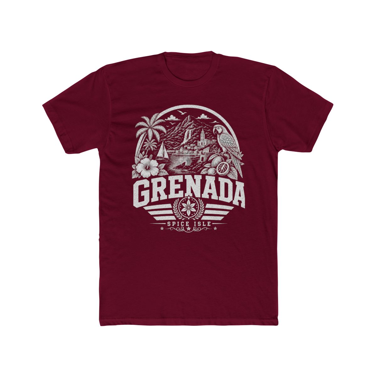 Grenada vintage landmarks men's tee — iconic landmark design | Nameshi Destinations (view 11)