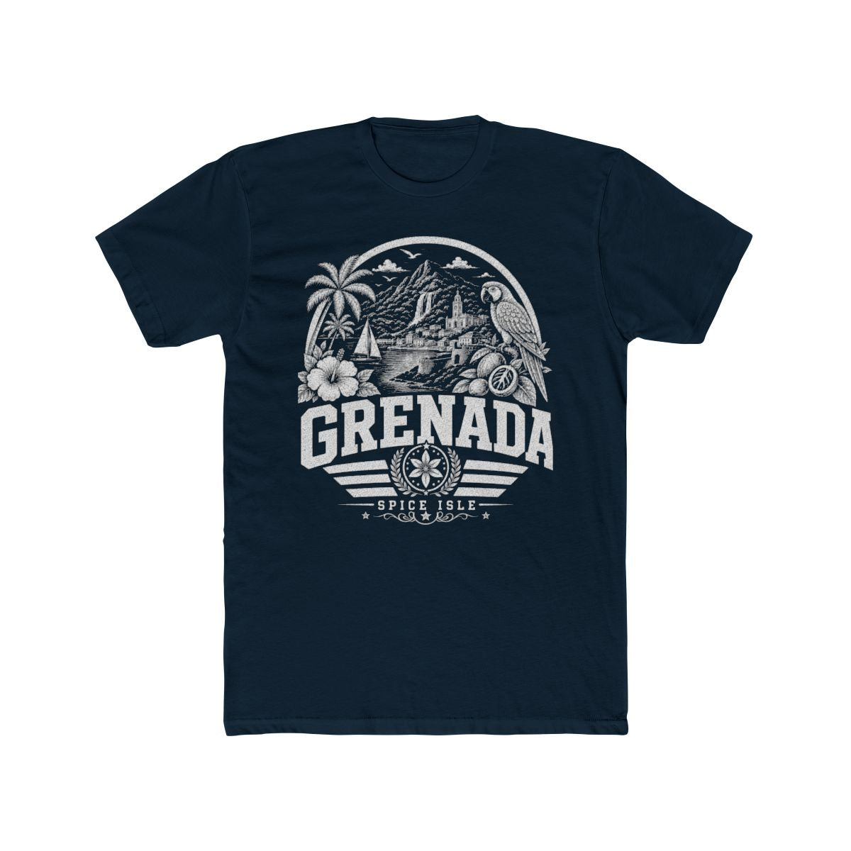 Grenada vintage landmarks men's tee — iconic landmark design | Nameshi Destinations (view 9)