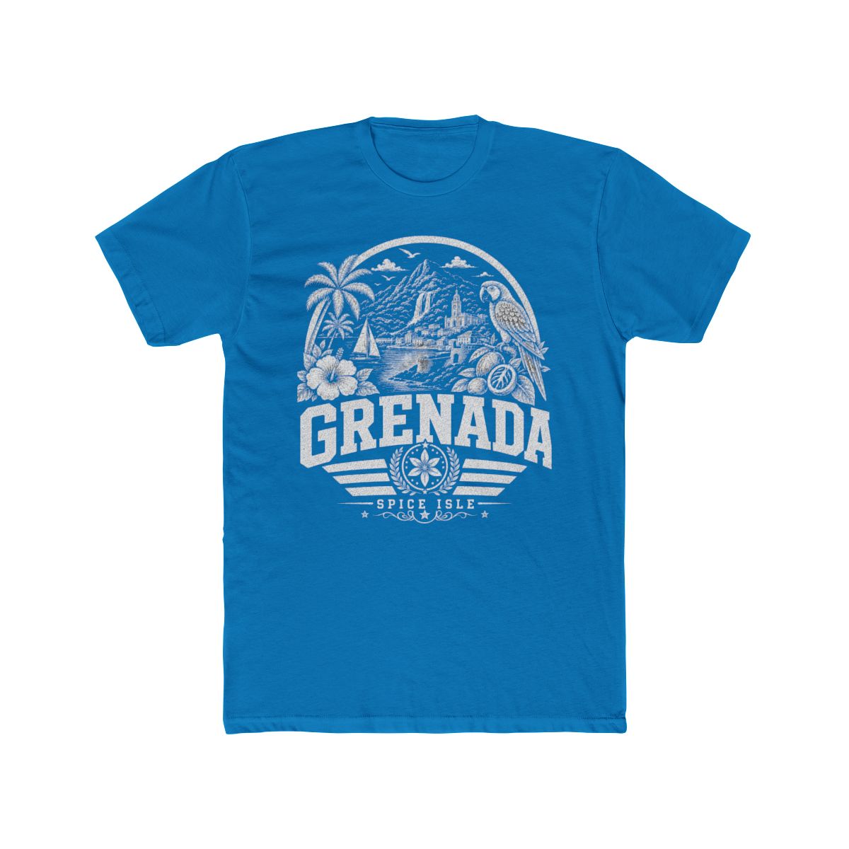 Grenada vintage landmarks men's tee — iconic landmark design | Nameshi Destinations (view 6)
