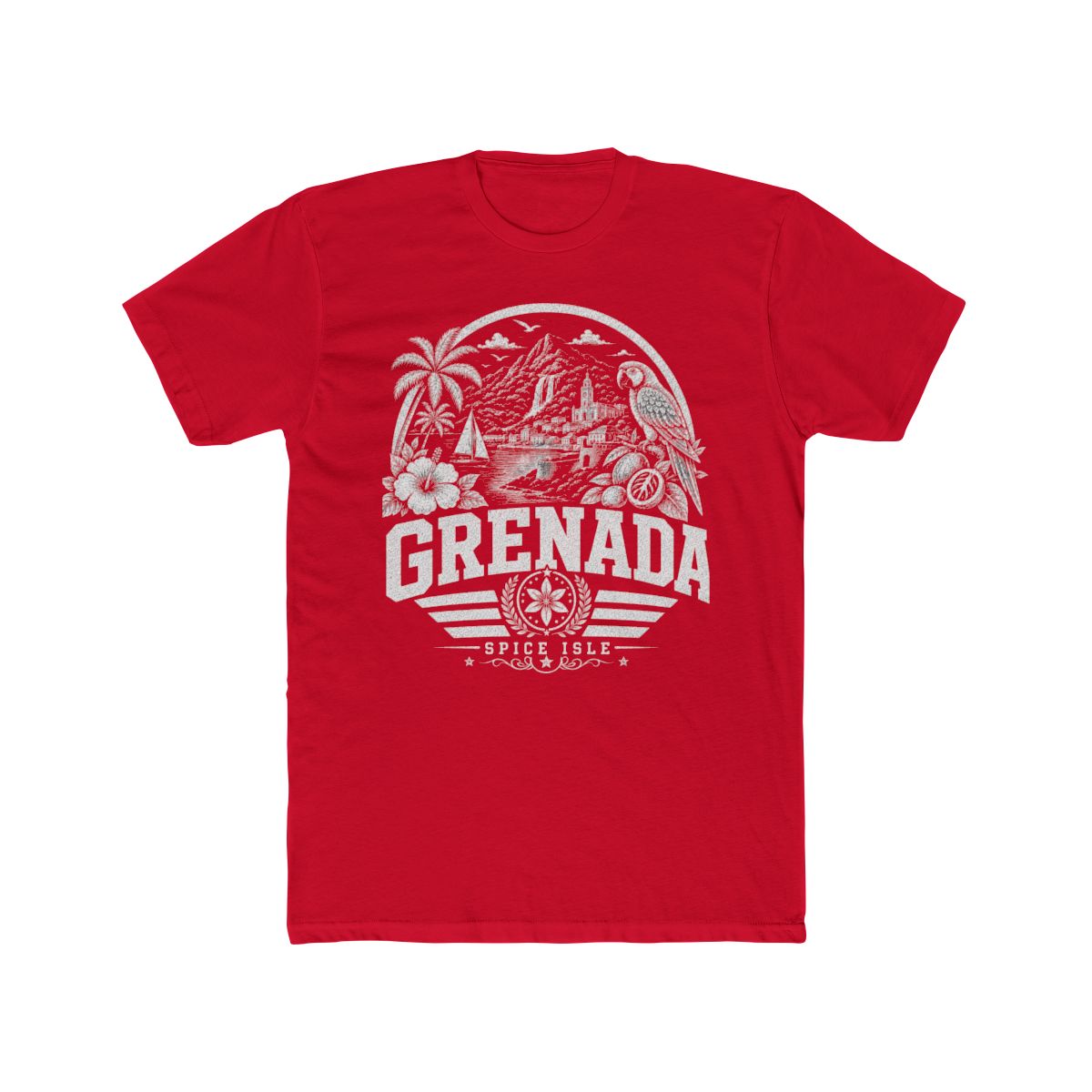 Grenada vintage landmarks men's tee — iconic landmark design | Nameshi Destinations (view 12)