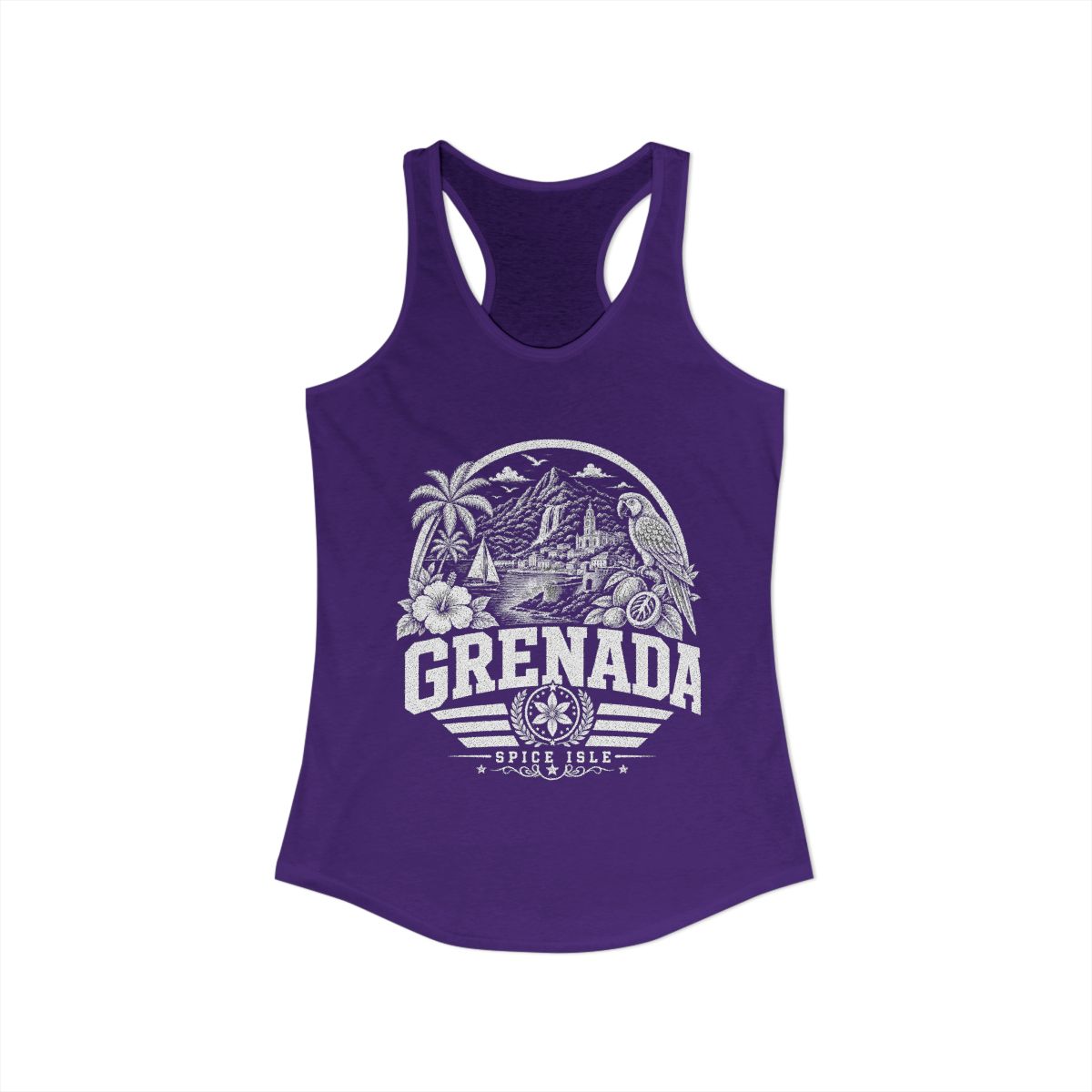 Grenada Women's Tank Top — Solid Purple Rush (front)