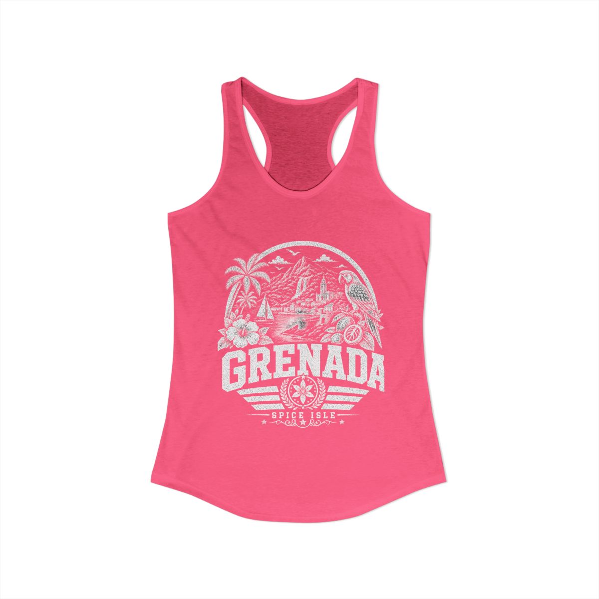 Grenada Women's Tank Top — Solid Hot Pink (front)